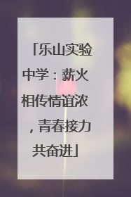 乐山实验中学：薪火相传情谊浓，青春接力共奋进