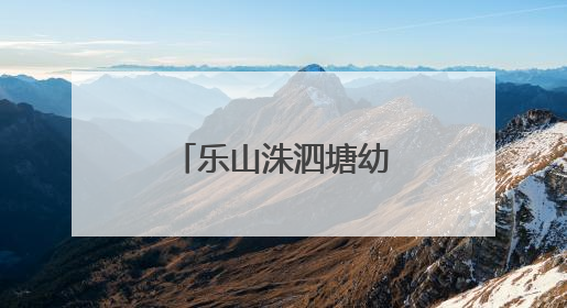 乐山洙泗塘幼儿园用爱与专业，为幼儿的美好明天保驾护航