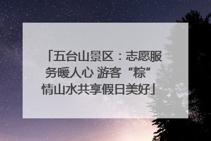 五台山景区：志愿服务暖人心 游客“粽”情山水共享假日美好