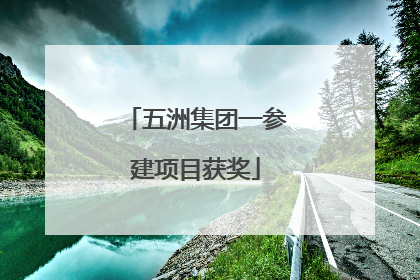 五洲集团一参建项目获奖