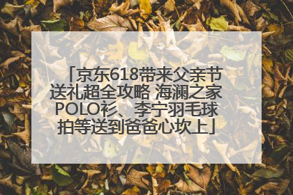 京东618带来父亲节送礼超全攻略 海澜之家POLO衫、李宁羽毛球拍等送到爸爸心坎上
