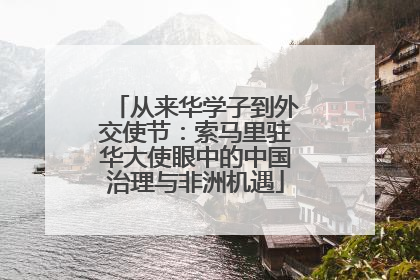 从来华学子到外交使节：索马里驻华大使眼中的中国治理与非洲机遇