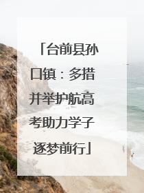 台前县孙口镇：多措并举护航高考助力学子逐梦前行