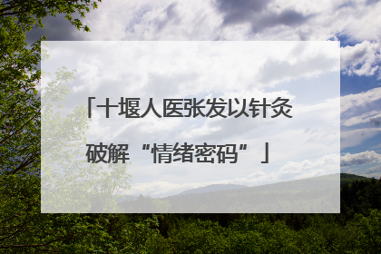 十堰人医张发以针灸破解“情绪密码”
