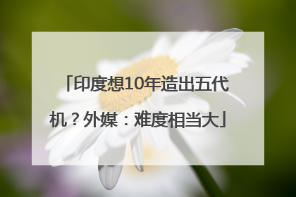 印度想10年造出五代机？外媒：难度相当大