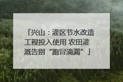 兴山：灌区节水改造工程投入使用 农田灌溉告别“跑冒滴漏”