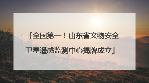 全国第一！山东省文物安全卫星遥感监测中心揭牌成立