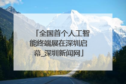 全国首个人工智能终端展在深圳启幕_深圳新闻网