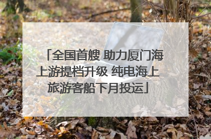 全国首艘 助力厦门海上游提档升级 纯电海上旅游客船下月投运