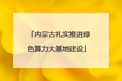 内蒙古扎实推进绿色算力大基地建设