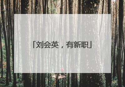 刘会英，有新职