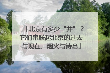 北京有多少“井”？它们串联起北京的过去与现在、烟火与诗意