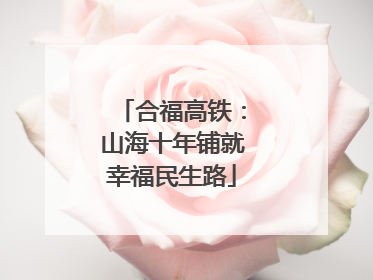 合福高铁：山海十年铺就幸福民生路