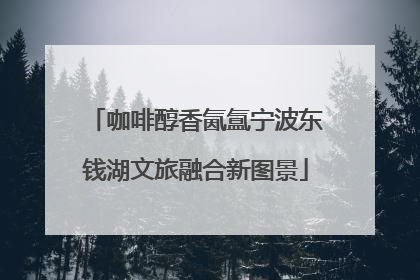 咖啡醇香氤氲宁波东钱湖文旅融合新图景