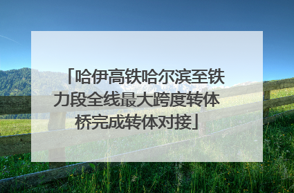 哈伊高铁哈尔滨至铁力段全线最大跨度转体桥完成转体对接