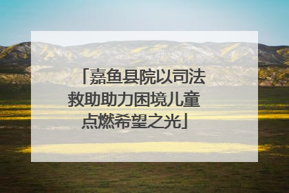 嘉鱼县院以司法救助助力困境儿童点燃希望之光