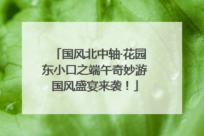 国风北中轴·花园东小口之端午奇妙游国风盛宴来袭！
