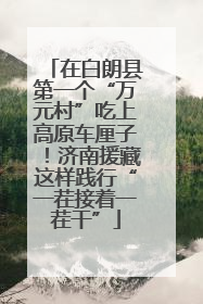 在白朗县第一个“万元村”吃上高原车厘子！济南援藏这样践行“一茬接着一茬干”