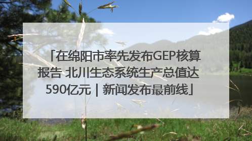 在绵阳市率先发布GEP核算报告 北川生态系统生产总值达590亿元｜新闻发布最前线