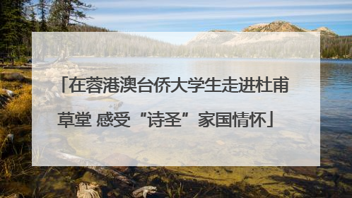 在蓉港澳台侨大学生走进杜甫草堂 感受“诗圣”家国情怀