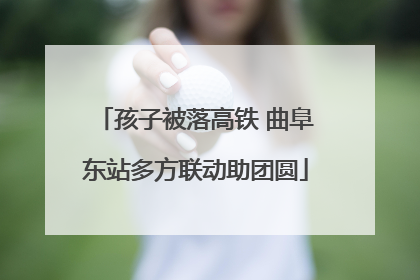孩子被落高铁 曲阜东站多方联动助团圆