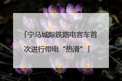 宁马城际铁路电客车首次进行带电“热滑”