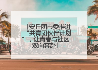 安丘团市委推进“共青团伙伴计划”，让青春与社区双向奔赴