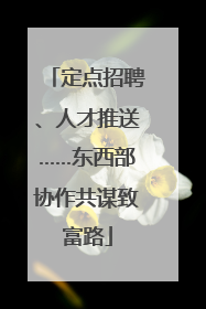 定点招聘、人才推送……东西部协作共谋致富路