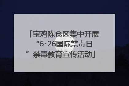 宝鸡陈仓区集中开展“6･26国际禁毒日”禁毒教育宣传活动