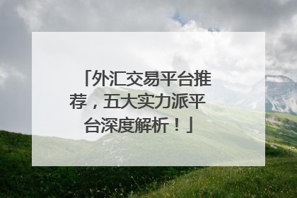 外汇交易平台推荐，五大实力派平台深度解析！