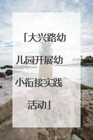 大兴路幼儿园开展幼小衔接实践活动