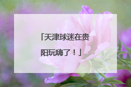 天津球迷在贵阳玩嗨了！