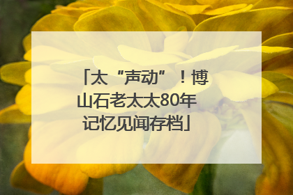 太“声动”！博山石老太太80年记忆见闻存档