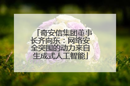 奇安信集团董事长齐向东：网络安全突围的动力来自生成式人工智能