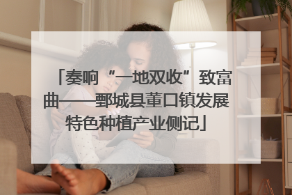 奏响“一地双收”致富曲——鄄城县董口镇发展特色种植产业侧记