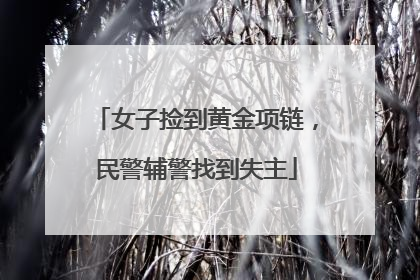 女子捡到黄金项链，民警辅警找到失主