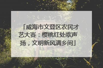威海市文登区农民才艺大赛：樱桃红处歌声扬，文明新风满乡间