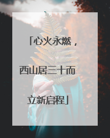 心火永燃，西山居三十而立新启程