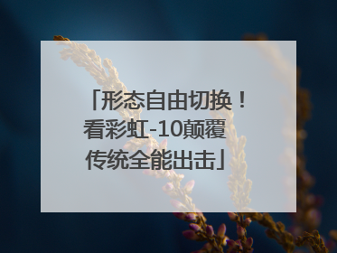 形态自由切换！看彩虹-10颠覆传统全能出击