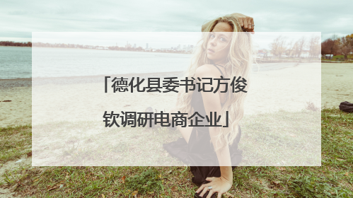 德化县委书记方俊钦调研电商企业