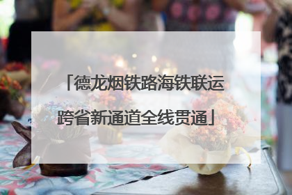 德龙烟铁路海铁联运跨省新通道全线贯通