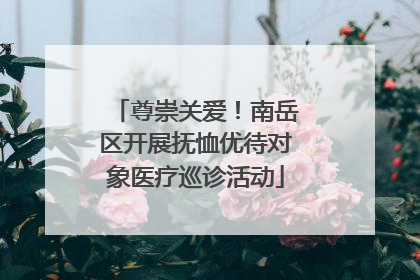 尊崇关爱！南岳区开展抚恤优待对象医疗巡诊活动