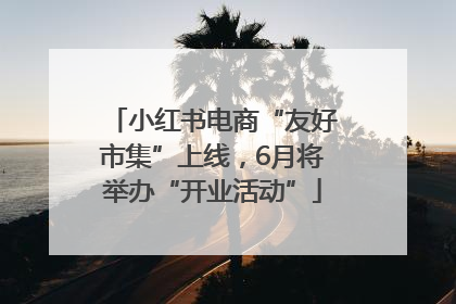小红书电商“友好市集”上线，6月将举办“开业活动”