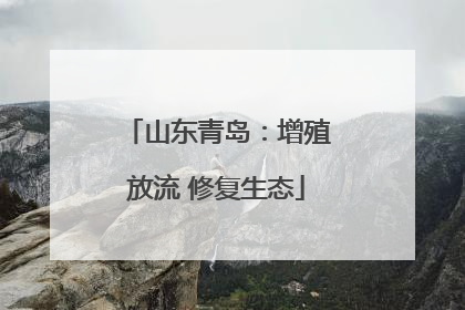 山东青岛：增殖放流 修复生态