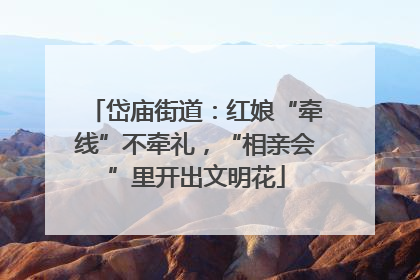 岱庙街道：红娘“牵线”不牵礼，“相亲会”里开出文明花