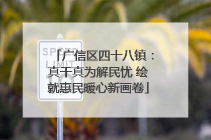 广信区四十八镇：真干真为解民忧 绘就惠民暖心新画卷