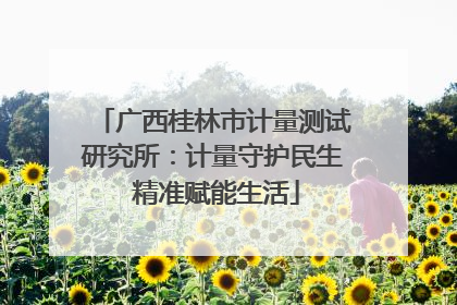 广西桂林市计量测试研究所：计量守护民生 精准赋能生活