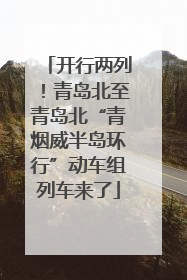开行两列！青岛北至青岛北“青烟威半岛环行”动车组列车来了