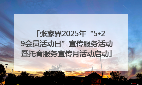 张家界2025年“5•29会员活动日”宣传服务活动暨托育服务宣传月活动启动