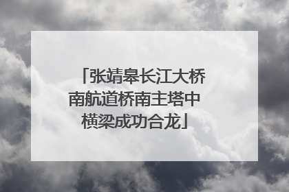 张靖皋长江大桥南航道桥南主塔中横梁成功合龙